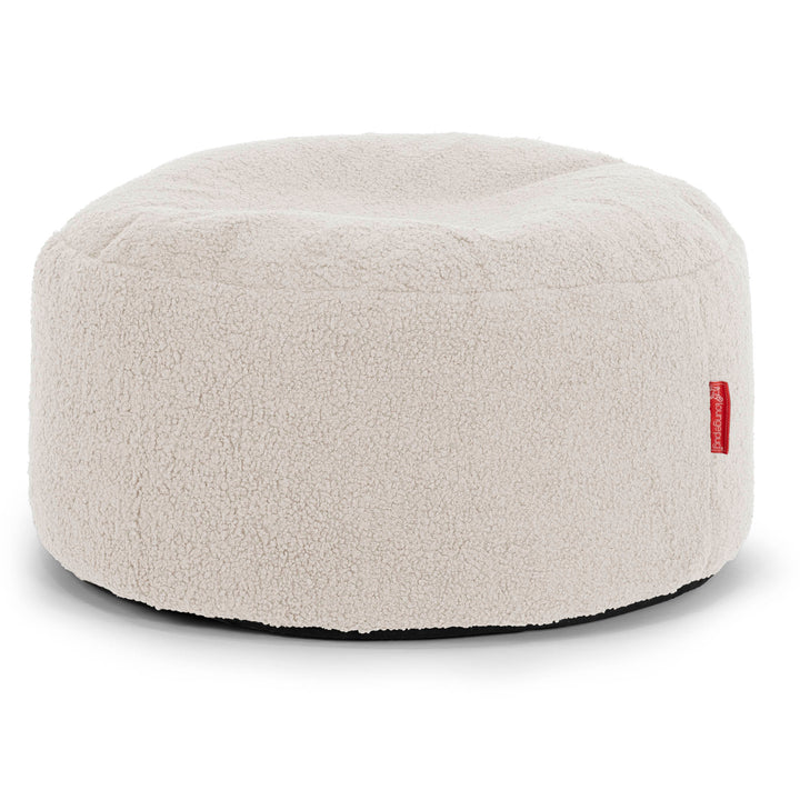 Pouf Ottoman avec Plateau - Bouclé Ivoire 02