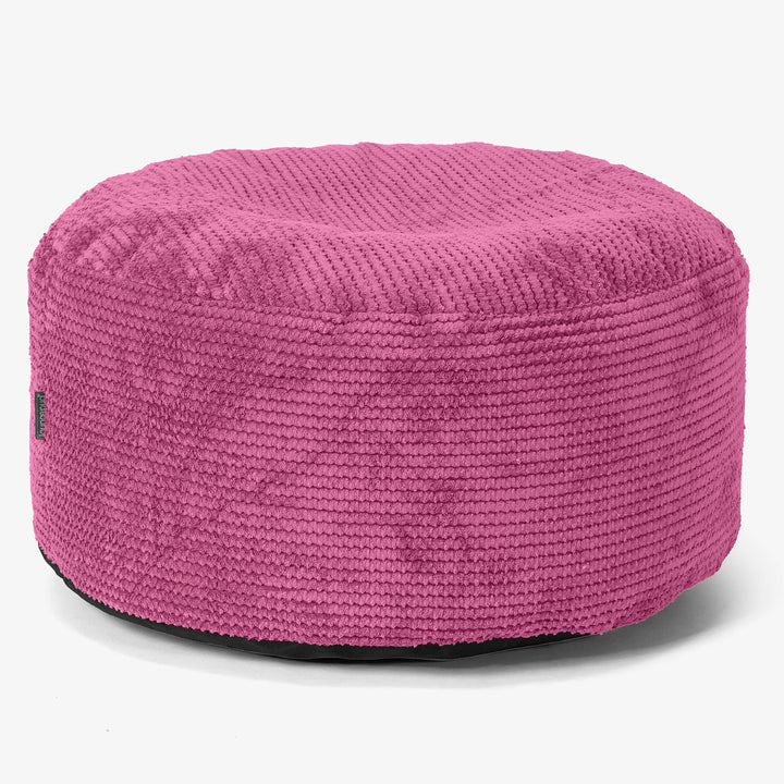 Pouf Ottoman avec Plateau - Pompon Rose 02