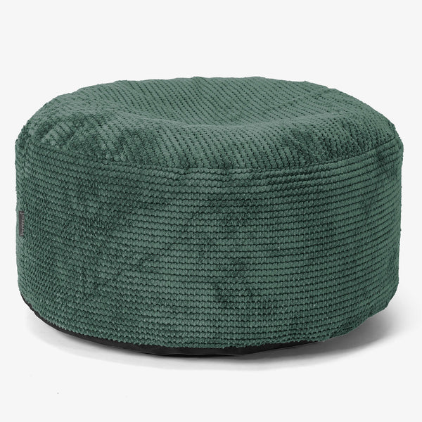 Pouf Ottoman avec Plateau - Pompon Vert Mousse 01