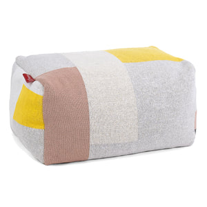 Petit Repose Pied - Tricoté Colourblock Gris