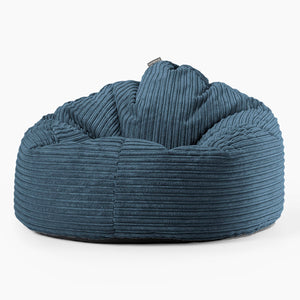Pouf Poire, Archi - Côtelé Bleu Marine