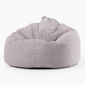 Pouf Poire, Archi  - Côtelé Gris Argent