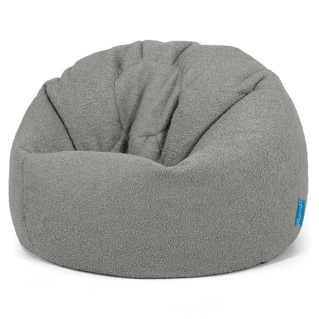 Pouf Poire Classique Enfant 1-5 ans - Bouclé Gris 01