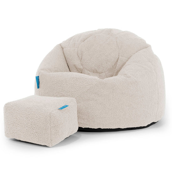 Pouf Poire Classique Enfant 1-5 ans - Bouclé Ivoire 02