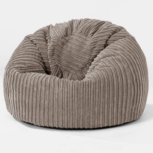Pouf Poire Classique Enfant 1-5 ans - Côtelé Grège