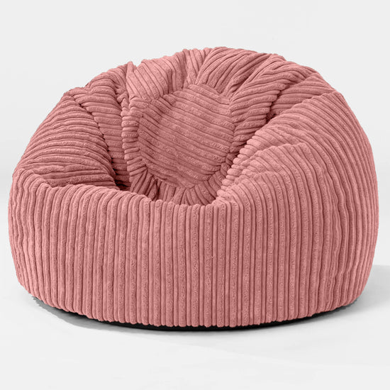 Pouf Poire Classique Enfant 1-5 ans - Côtelé Pêche 01