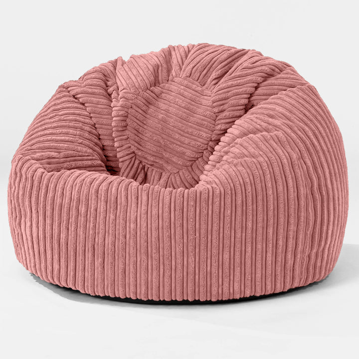 Pouf Poire Classique Enfant 1-5 ans - Côtelé Pêche 01