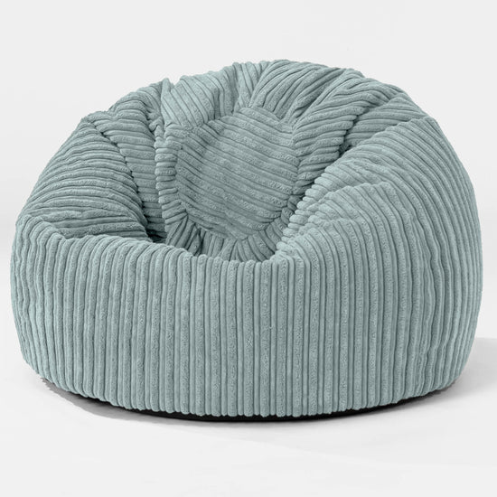 Pouf Poire Classique Enfant 1-5 ans - Côtelé Verte Menthe 01