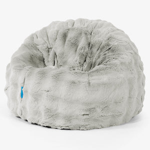 Pouf Poire Classique Enfant 1-5 ans - Fausse Fourrure à Bulles Vert Sauge