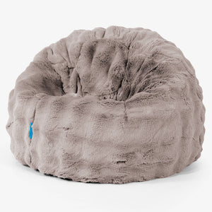 Pouf Poire Classique Enfant 1-5 ans - Fausse Fourrure à Bulles Vison