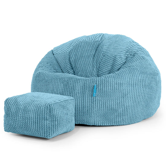 Pouf Poire Classique Enfant 1-5 ans - Pompon Mer Égée 02