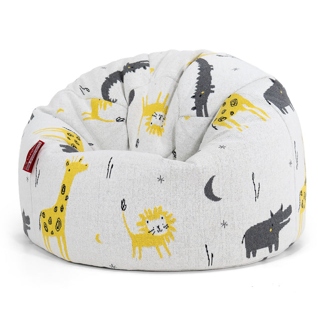 Pouf Poire Classique Enfant 1-5 ans - Tricoté Safari 01