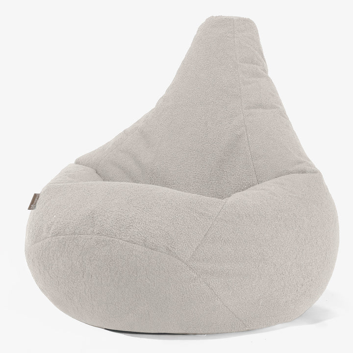 Pouf Poire Gamer - Bouclé Ivoire 02