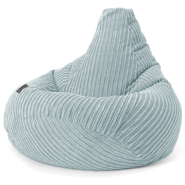 Pouf Poire Gamer - Côtelé Vert Menthe 01