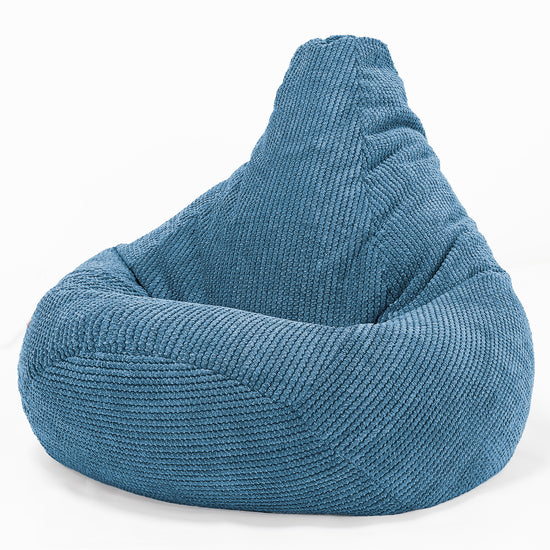 Pouf Poire Gamer - Pompon Bleu Ciel 02