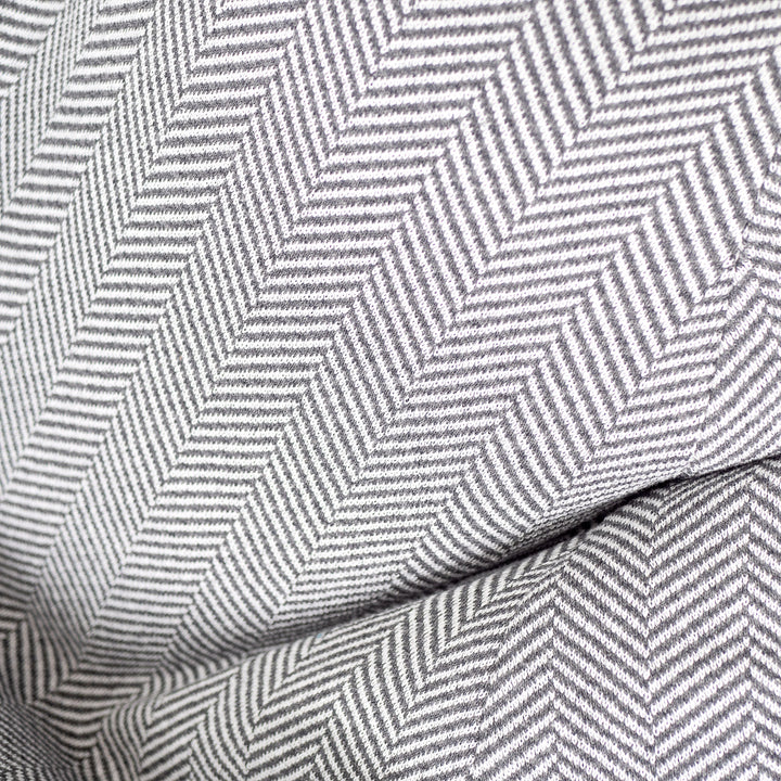 Pouf Poire Gamer - Tricoté Chevrons Gris 03