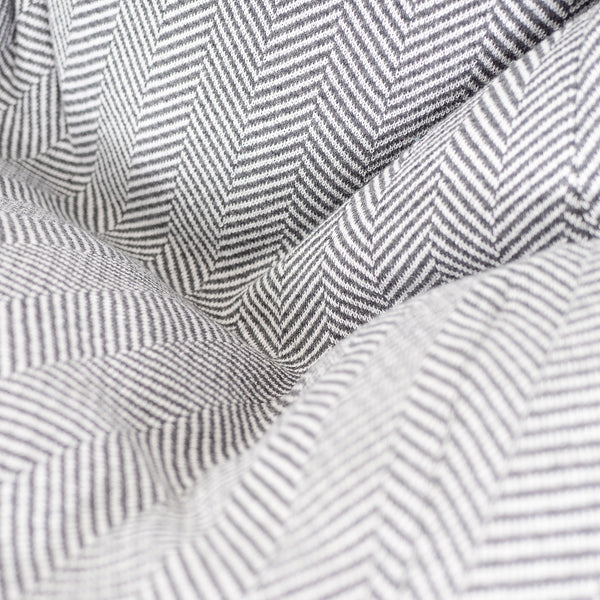 Pouf Poire Gamer - Tricoté Chevrons Gris Fabric Close-up Image