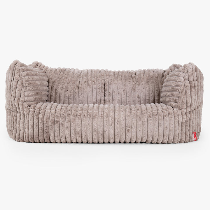 Pouf Canapé Ruben - Velours Côtelé Ultra Pelucheux Vison 01