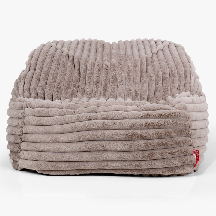 Le Pouf Doudou - Velours Côtelé Ultra Pelucheux Vison 02