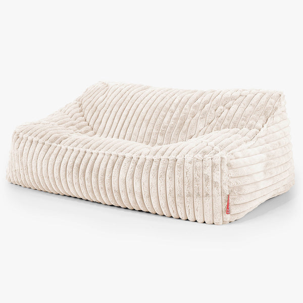Le Canapé Pouf Doudou Housse de Remplacement - Velours Côtelé Ultra Pelucheux 01