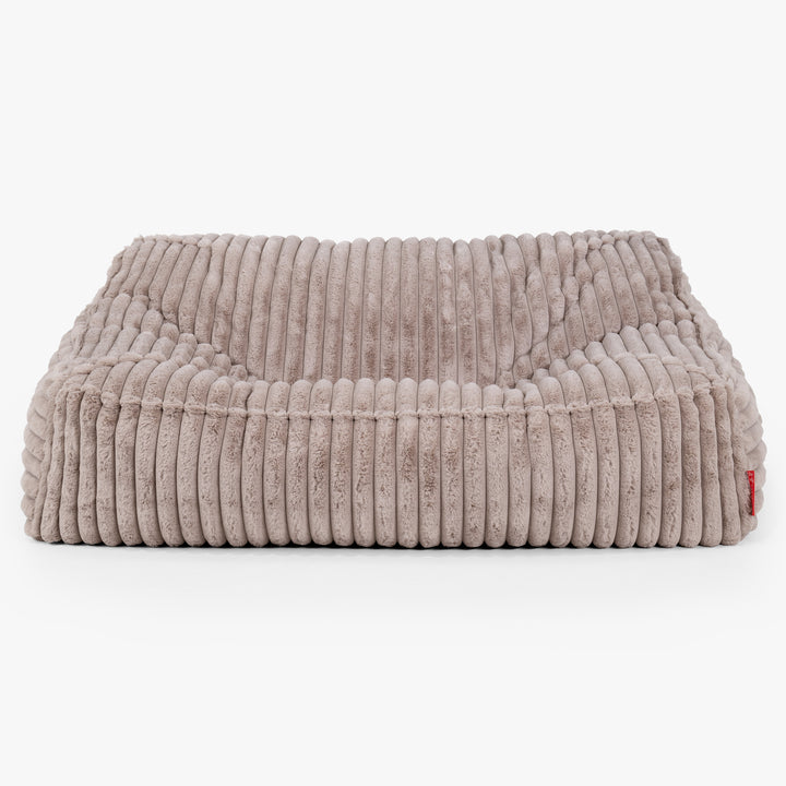 Le Canapé Pouf Doudou - Velours Côtelé Ultra Pelucheux Vison 02