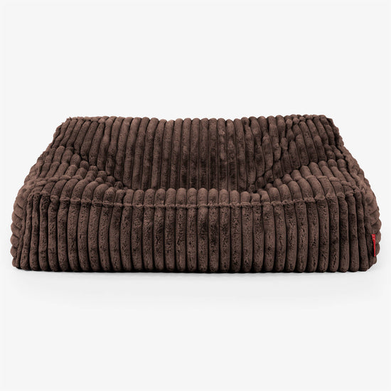 Le Canapé Pouf Doudou - Velours Côtelé Ultra Pelucheux Marron Meuse 02