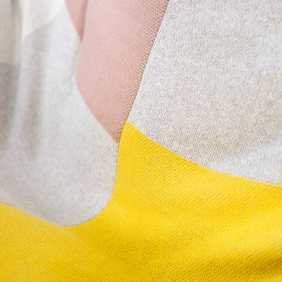 Gros Pouf Poire - Tricoté Colourblock Gris 03