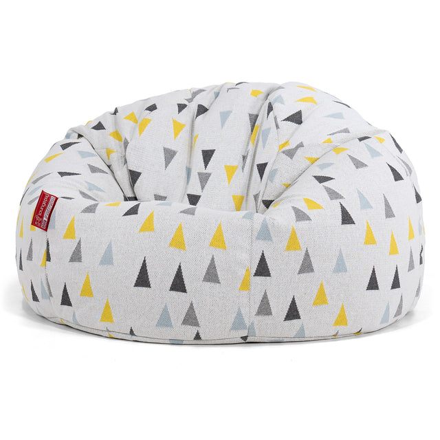 Pouf Poire Classique - Tricoté Triangle Géométrique 01