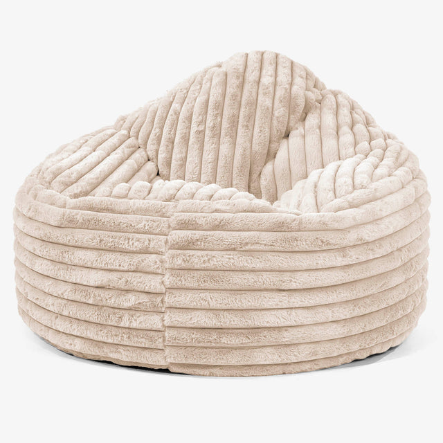 Pouf Poire Archi Housse de Remplacement - Velours Côtelé Ultra Pelucheux 01