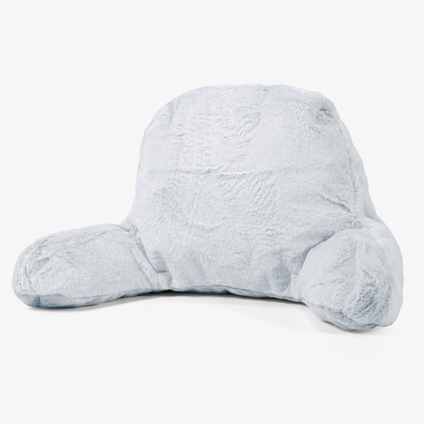 Coussin de Lecture avec Dossier Housse de Remplacement - Fausse Fourrure Lapin Brun 01