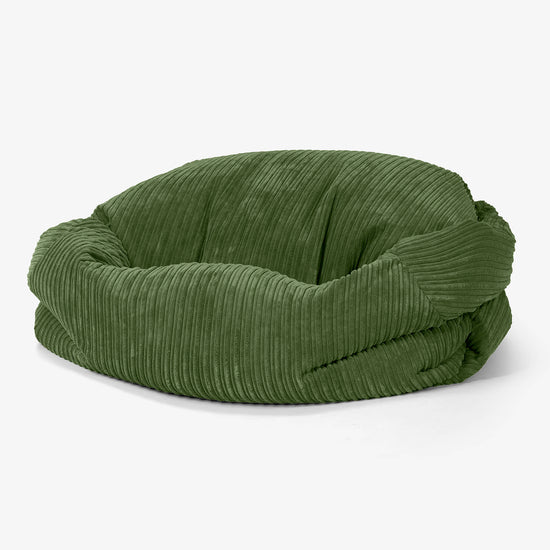 Pouf Canapé Sabine - Côtelé Vert Forêt 01