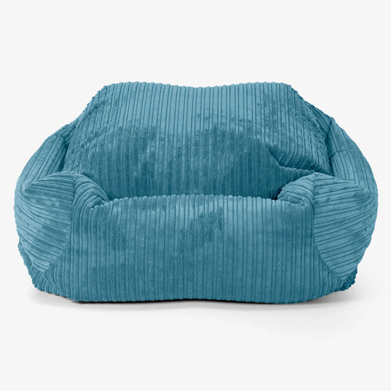 Pouf Fauteuil Sabine - Côtelé Mer égée 02