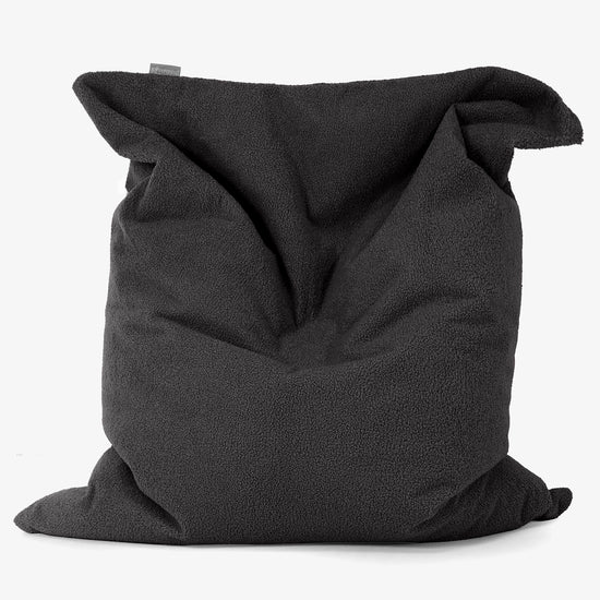 Pouf Géant XXL - Bouclé Anthracite 01