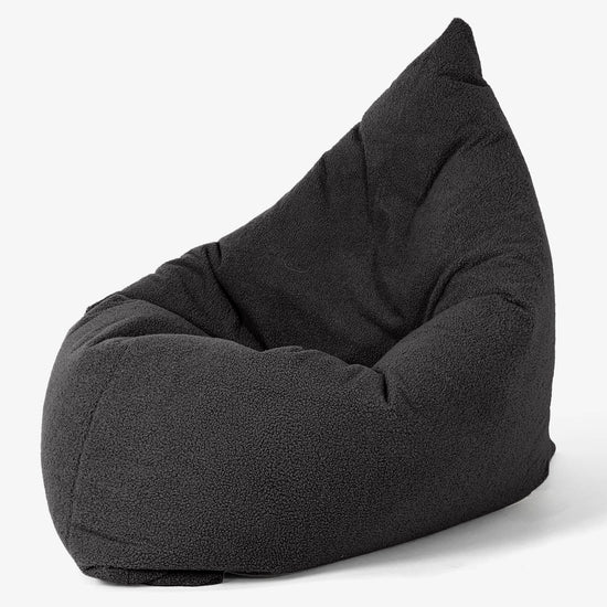 Pouf Géant XXL - Bouclé Anthracite 02