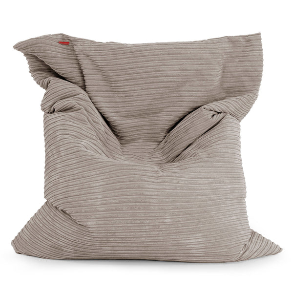 Pouf Géant XXL - Côtelé Grège 01