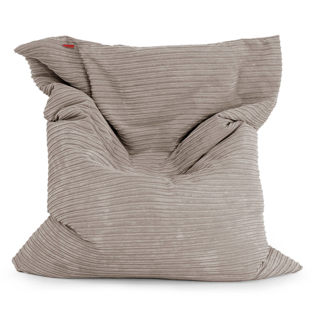 Pouf Géant XXL - Côtelé Grège 01