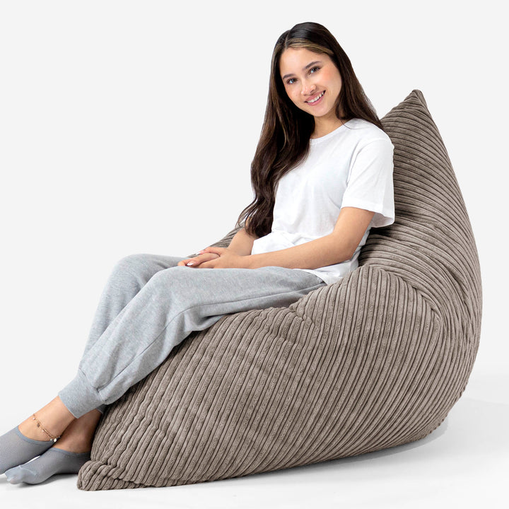 Pouf Géant XXL - Côtelé Grège 03