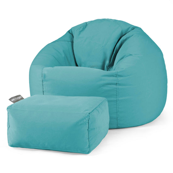 SoleiStorm™ Ultra 2000 h+ Pouf Poire Classique - Olefin Aqua 02