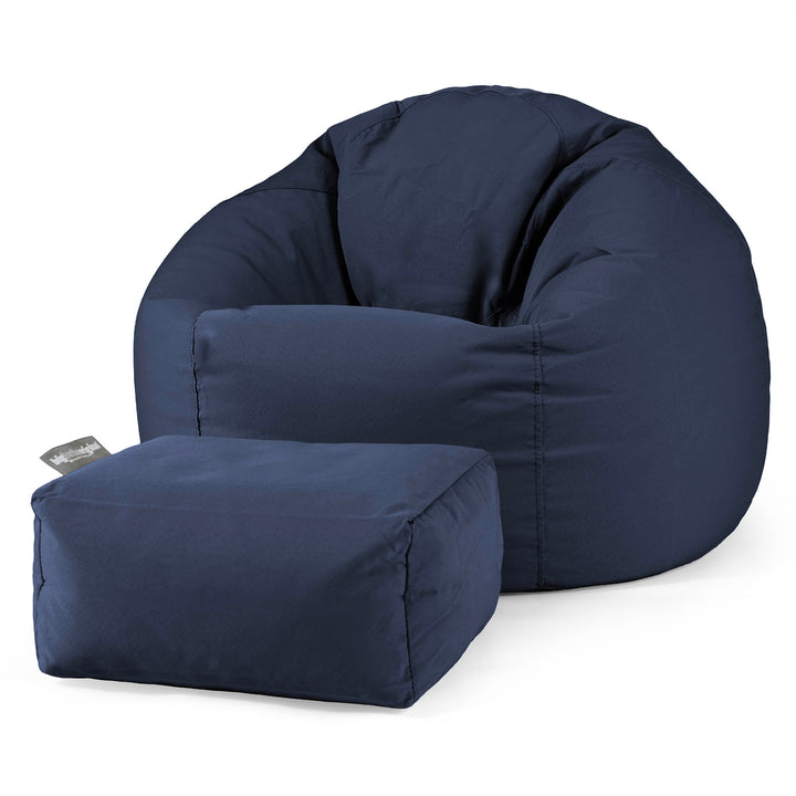 SoleiStorm™ Ultra 2000 h+ Pouf Poire Classique - Olefin Bleu Marine 02