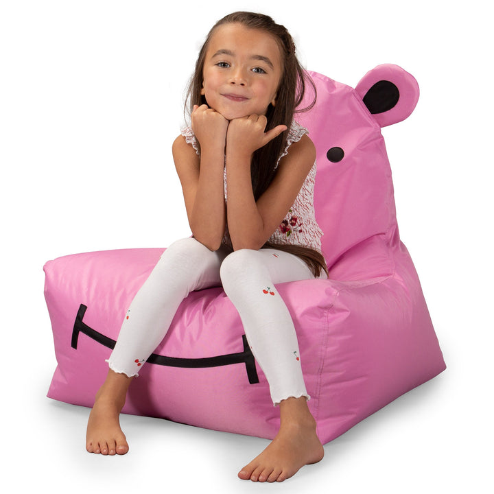 SmartCanvas Pouf Enfant Hippopotame - Rose Cerise 03