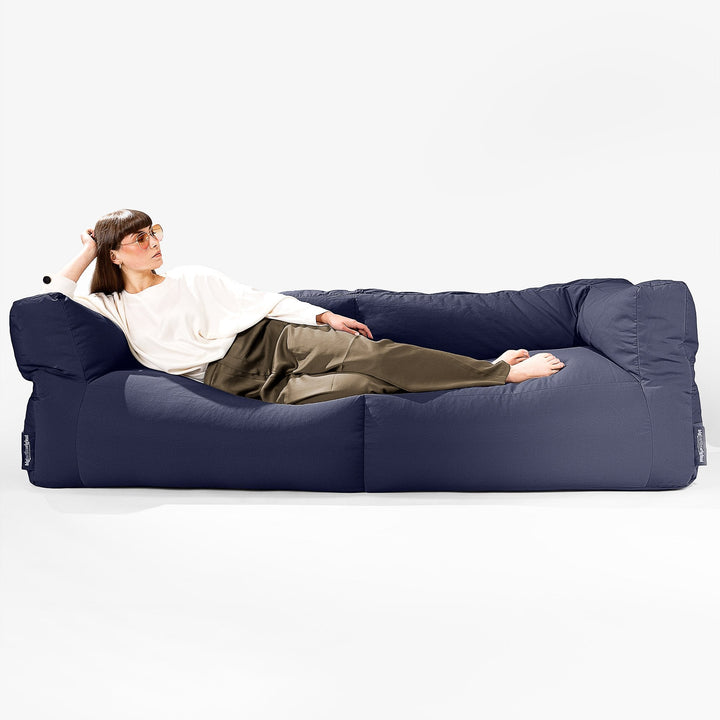 Big Bertha Original, SoleiStorm™ Ultra 2000 h+ Canapé Pouf , Gros Pouf, Extérieur, Olefin Bleu Marine
