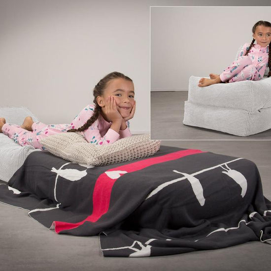 Lounge Pug, Avery, Fauteuil Futon, Unique, Pompon Crème