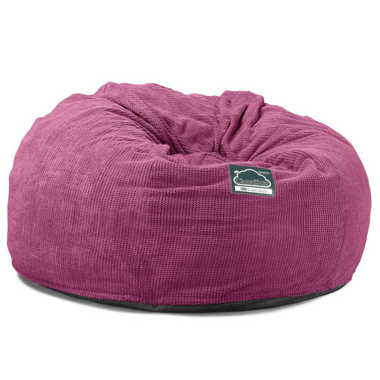 Lounge Pug, CloudSac 1010 XXL, Canapé Pouf Géant XXL à Mémoire de Forme, Gros Pouf Sofa, Pompon Rose