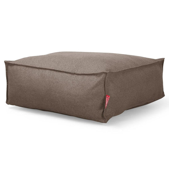 Lounge Pug, CloudSac 250, Pouf Ottomane Repose-pieds à Mémoire de Forme, Interalli Laine Biscuit