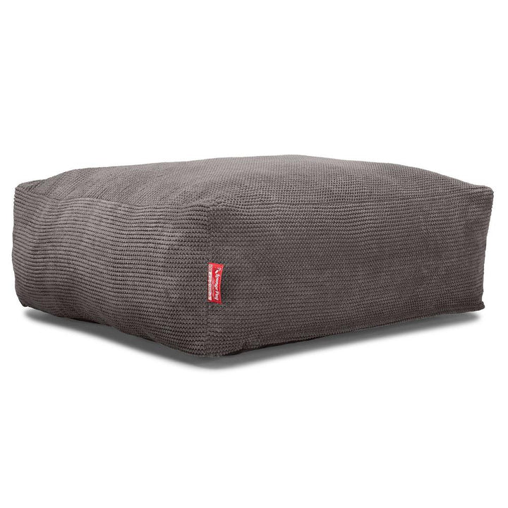 Lounge Pug, CloudSac 250, Pouf Ottomane Repose-pieds à Mémoire de Forme, Pompon Anthracite