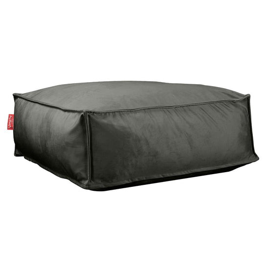 Lounge Pug, CloudSac 250, Pouf Ottomane Repose-pieds à Mémoire de Forme, Velours Anthracite