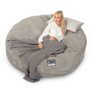 CloudSac 3000 XXL Grand Canapé Pouf à Mémoire de Forme - Côtelé Vison