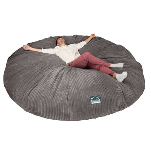 CloudSac 5000 XXXXXL Canapé Pouf Titanesque à Mémoire de Forme - Côtelé Anthracite