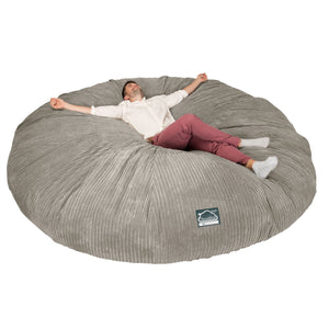 CloudSac 5000 XXXXXL Canapé Pouf Titanesque à Mémoire de Forme - Côtelé Vison