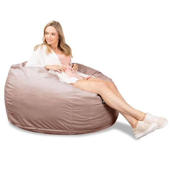 Lounge Pug, CloudSac 510 XL, Grand Pouf à Mémoire de Forme, Canapé, Velours Rose